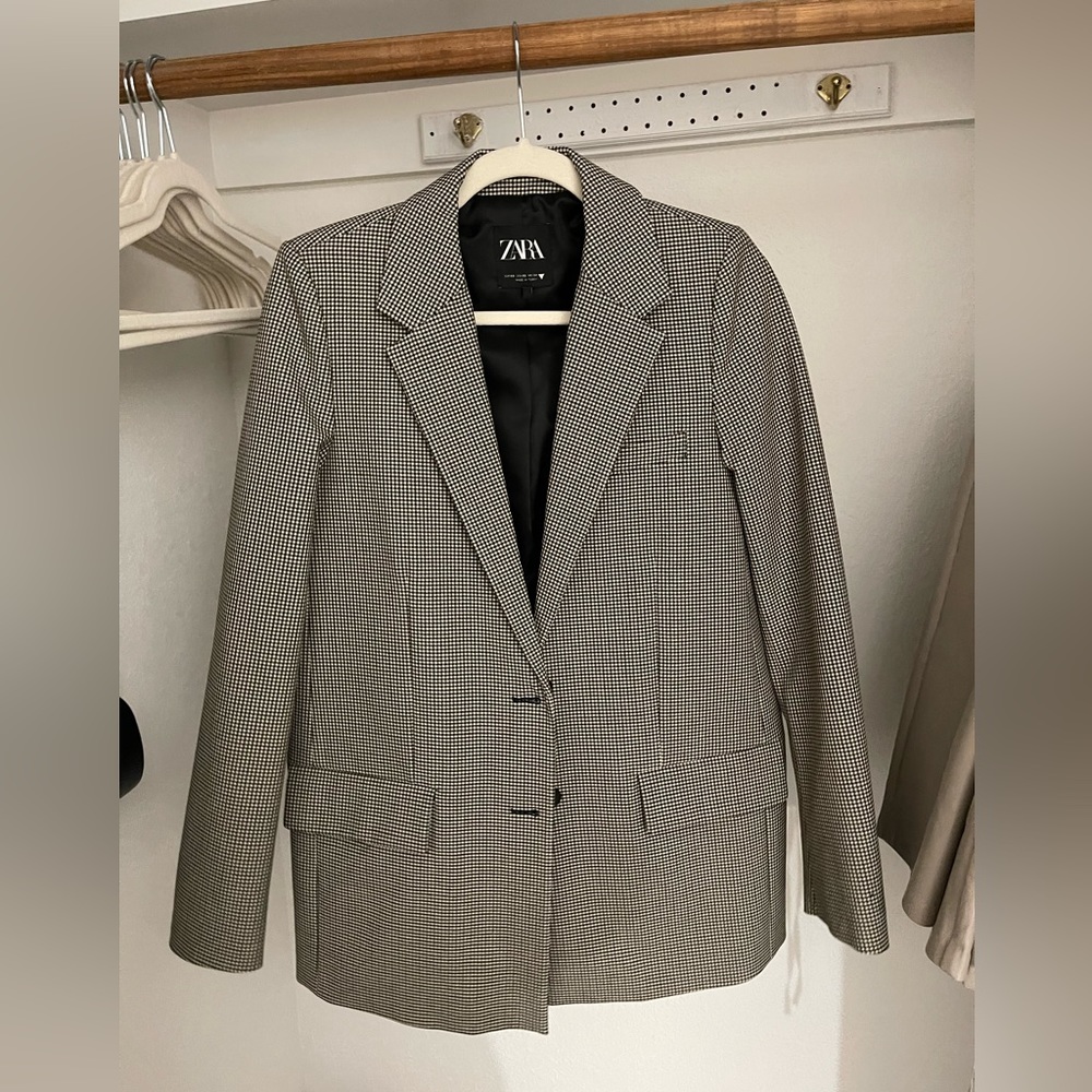 Zara plaid blazer XS